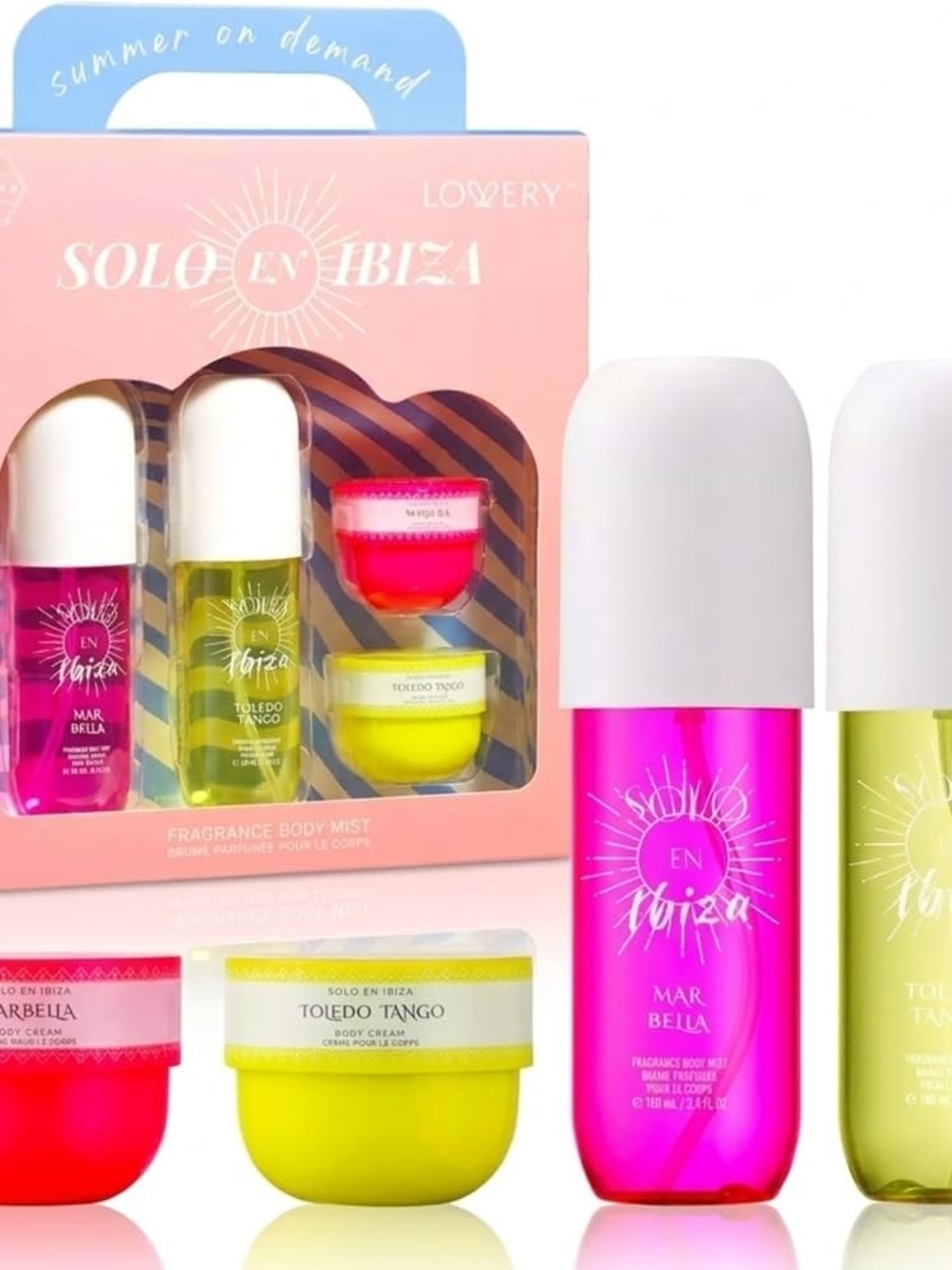 Love Solo en Ibiza Fragrance Set — Pink & Yellow